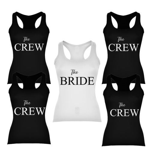 Rozlučkové tílka The Crew/The Bride - black